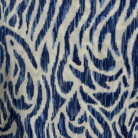 Vineyard Vines Shirt Womens Small White Blue Abstract Zebra Print Tunic Preppy - Picture 5 of 8